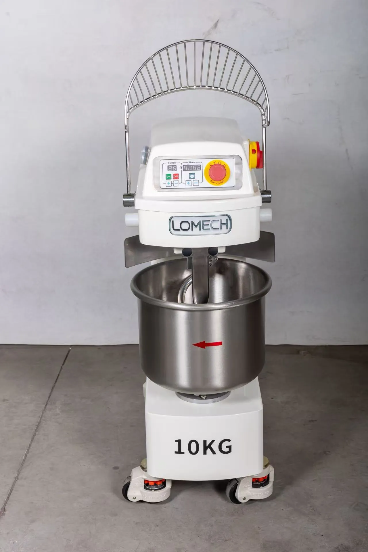 10kg Spiral Dough Mixer, Gentle Kneading Commercial Bakery Mixer for Daily Production