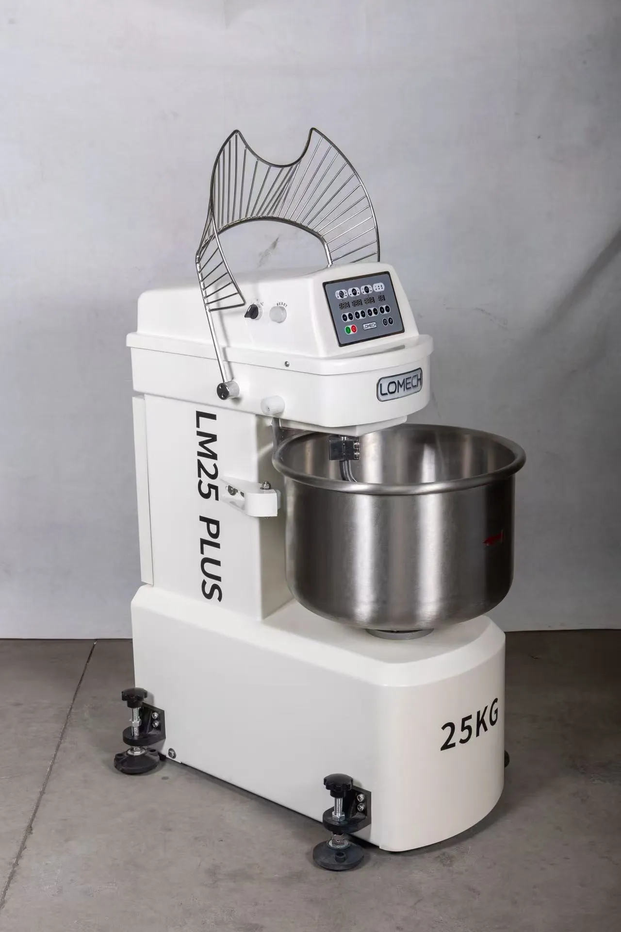 25kg Commercial Spiral Dough Mixer, High Power Large Capacity Dough Mixer for Mass Bakery Production