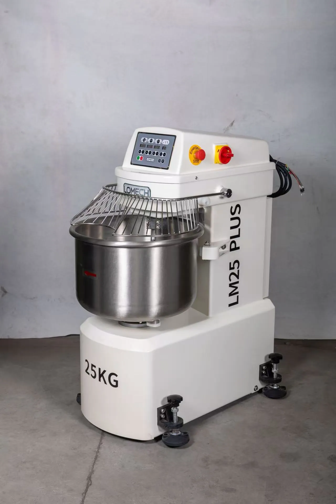 25kg Commercial Spiral Dough Mixer, High Power Large Capacity Dough Mixer for Mass Bakery Production